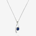 Pendentif "Lana" Diamants 0,02Ct/5 + Saphir 0,57Ct/1