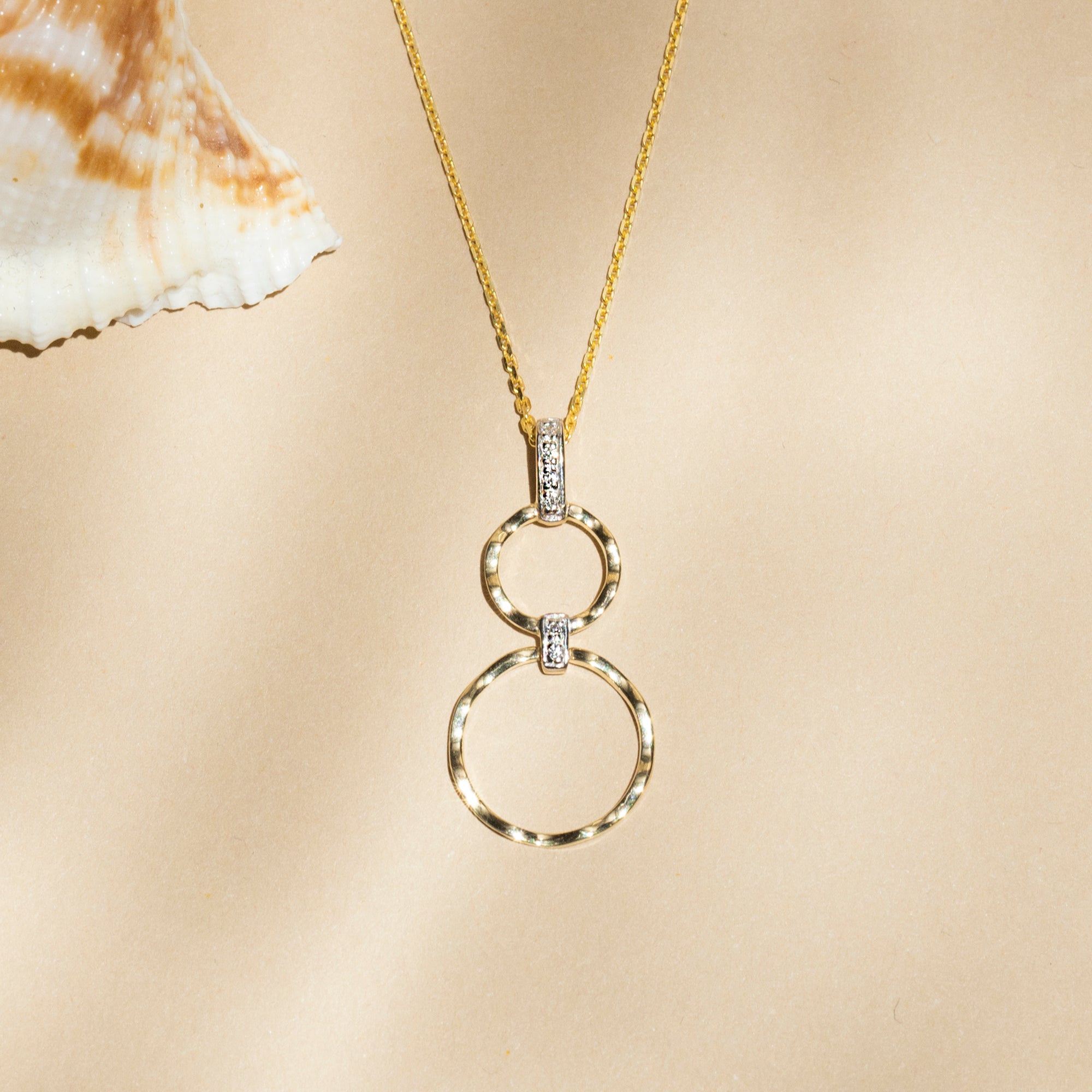 Pendentif "Gold Circles" Diamants 0,02/6 - Or Jaune