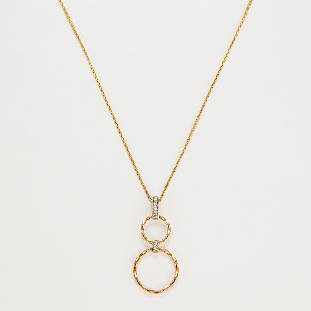 Pendentif "Gold Circles" Diamants 0,02/6 - Or Jaune