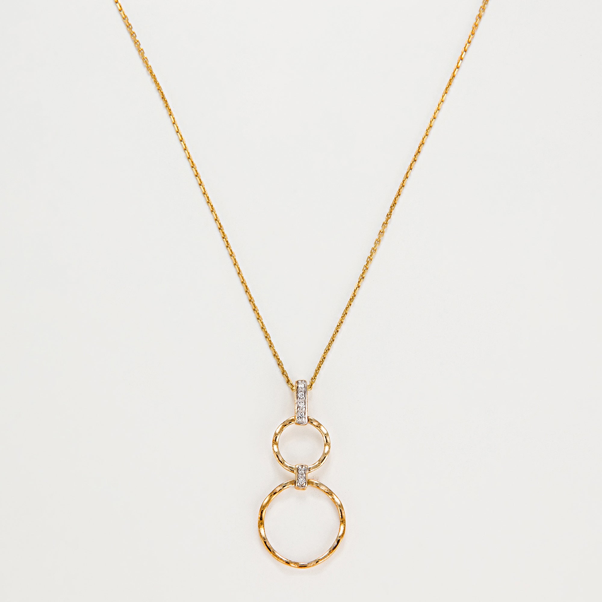 Pendentif "Gold Circles" Diamants 0,02/6 - Or Jaune