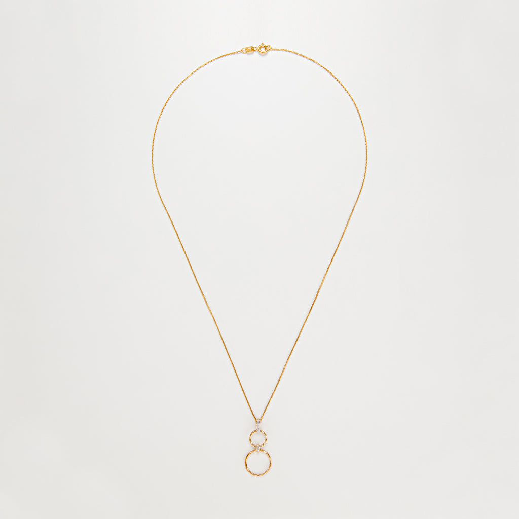 Pendentif "Gold Circles" Diamants 0,02/6 - Or Jaune
