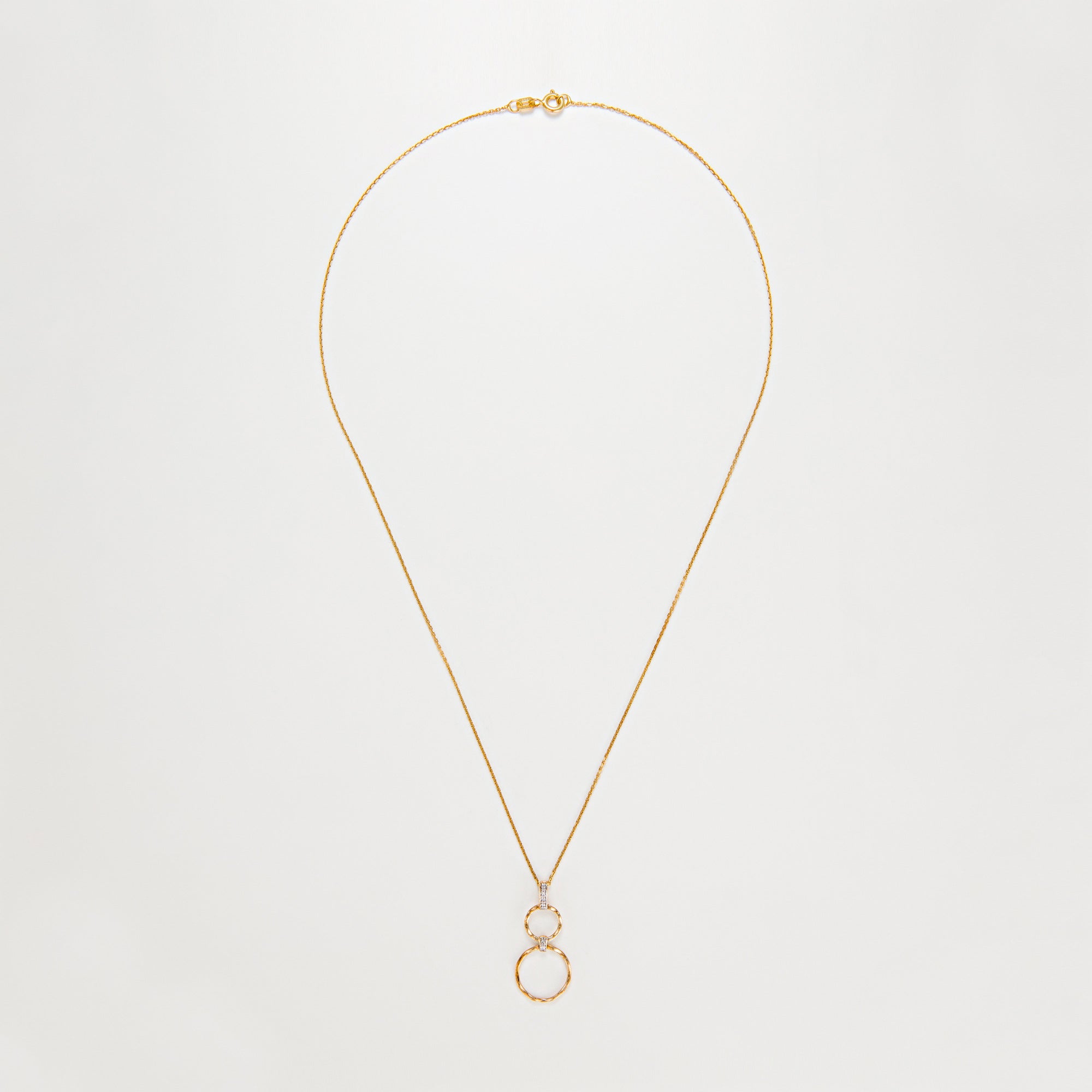 Pendentif "Gold Circles" Diamants 0,02/6 - Or Jaune