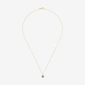 Pendentif "Heart" Diamants 0,02Ct/7 Et Saphir 0,16Ct/1 - Or Jaune