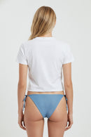 Bas Bikini Lame - Marine