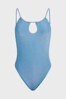 Maillot Une Piece Lame - Marine