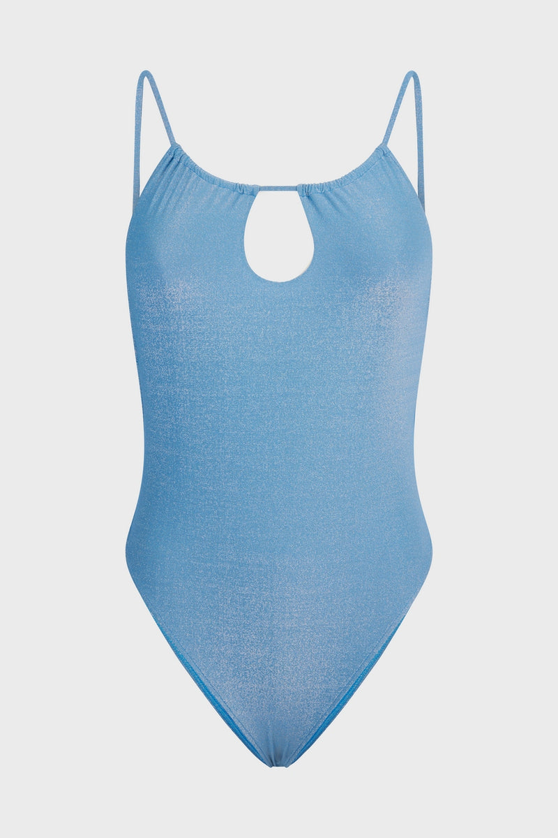 Maillot Une Piece Lame - Marine