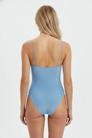 Maillot Une Piece Lame - Marine