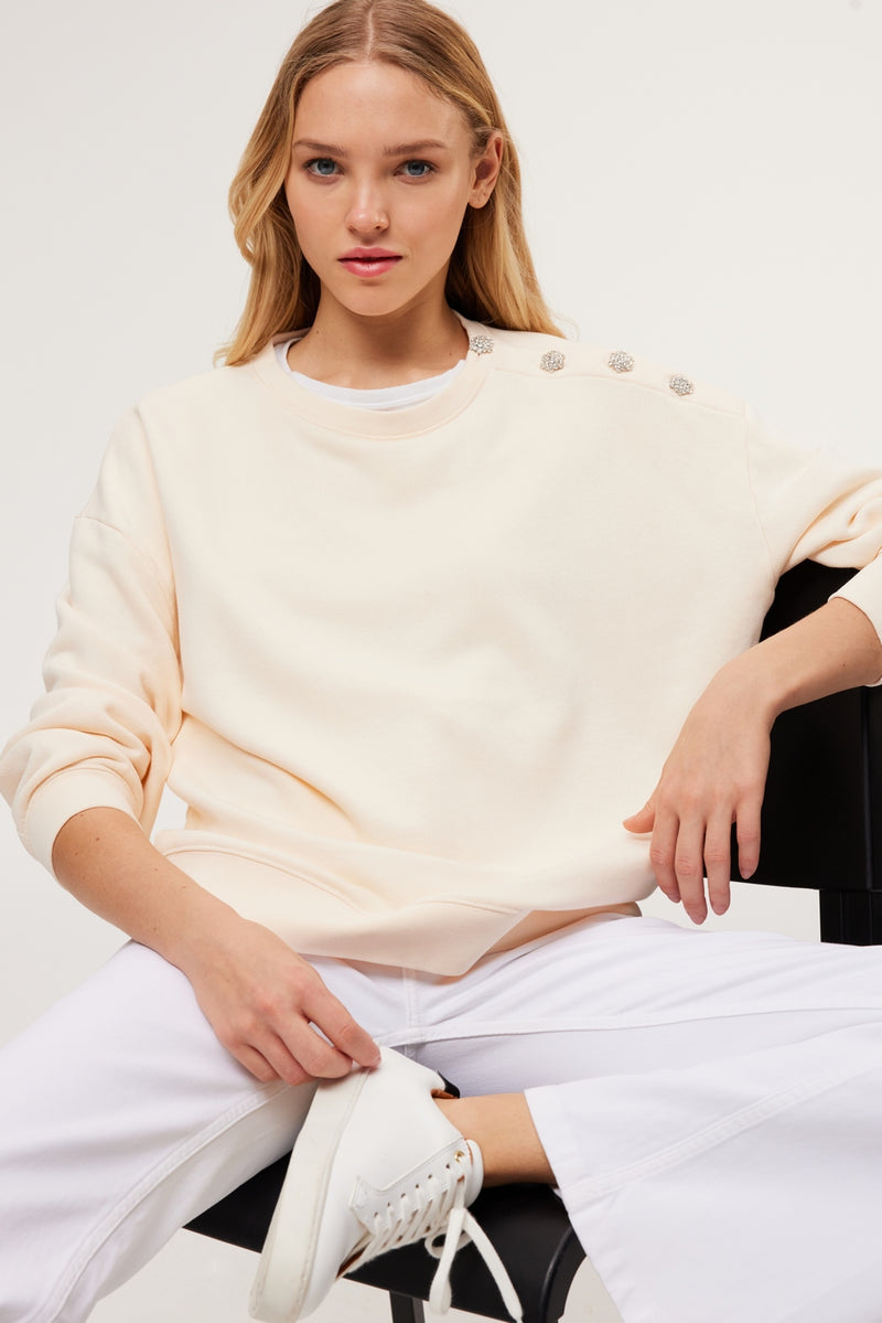 Sweatshirt Maribelle - Ecru