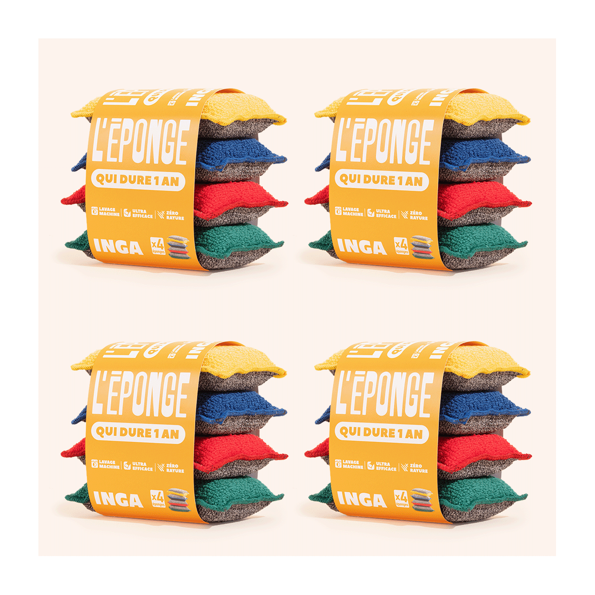 Washable Sponges - 4 Colors - 16 Sponges