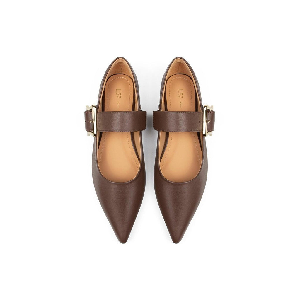 About Time Ballet Flats - Brown