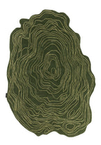 Cedro Blanco – Alfombra De Lana Con Forma Orgánica – Verde Cedro Blanco