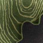 Cedro Blanco – Alfombra De Lana Con Forma Orgánica – Verde Cedro Blanco