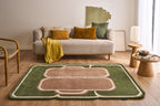 White Cedar – Alfombra de lana verde y marrón White Cedar