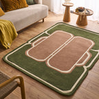 White Cedar – Alfombra de lana verde y marrón White Cedar