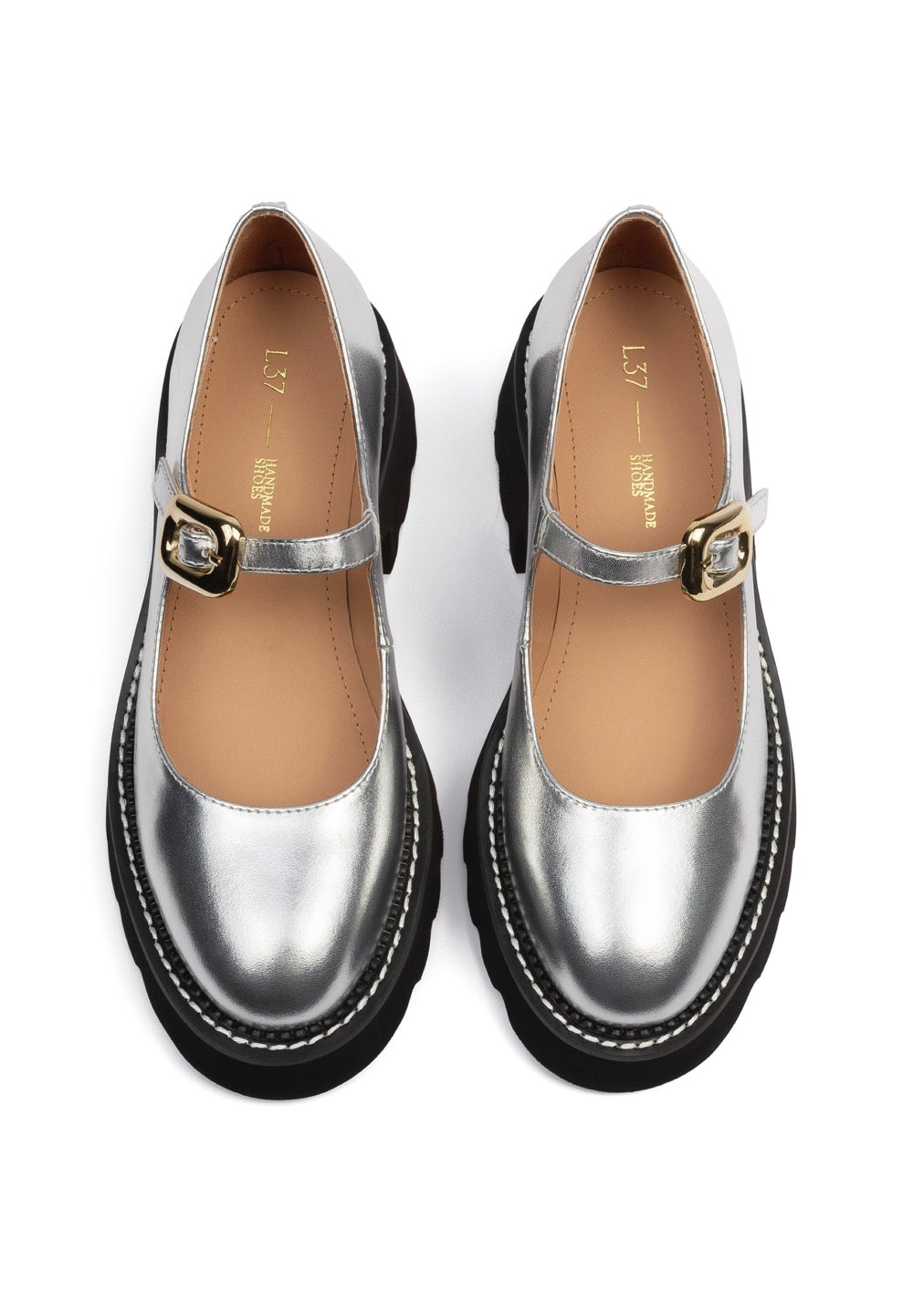 Four Seasons Derby Shoes - Silver