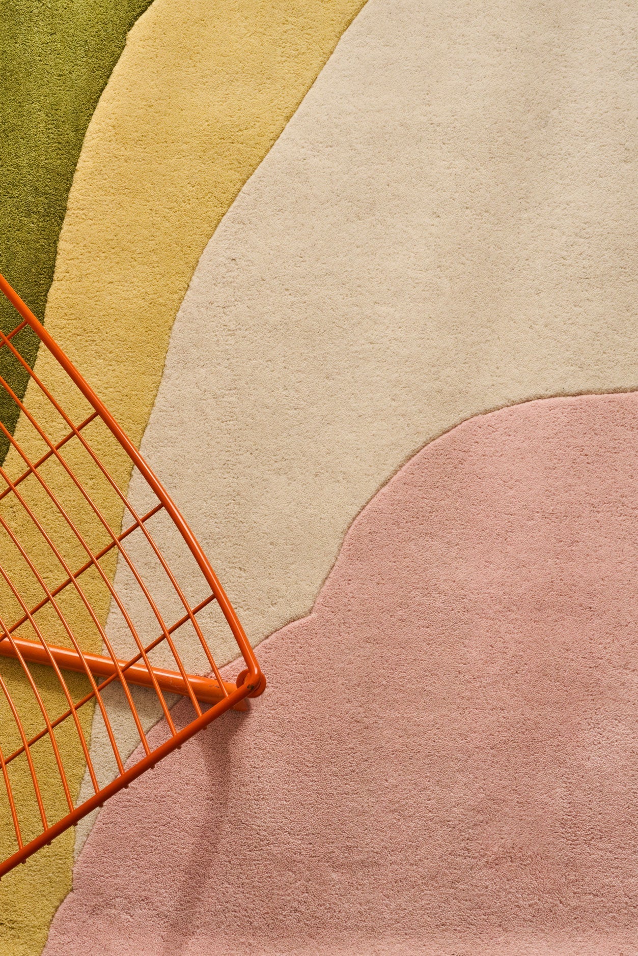 Sucreful Cloud – Sucreful Cloud Multicolored Green and Pink Wool Rug