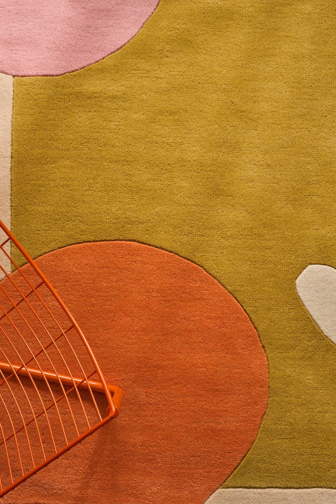 Nuage sucré – Tapis en laine coloré aux motifs géométriques Nuage sucré