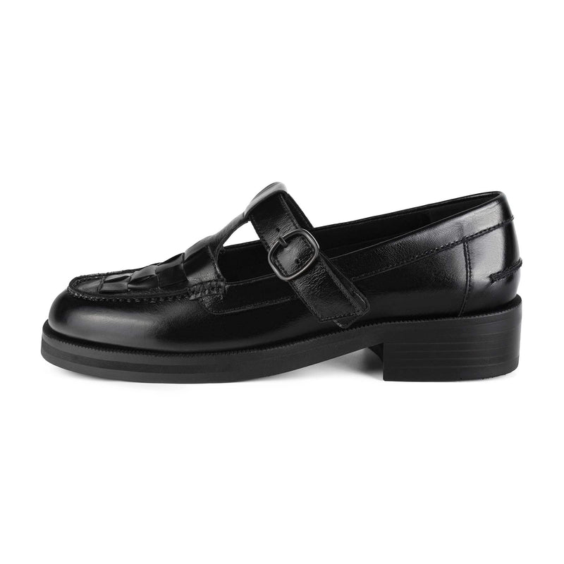 Quantum Gleam Loafers - Black