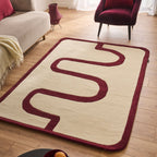 Rouge d'orage – Alfombra de lana - Borgoña Rouge d'orage