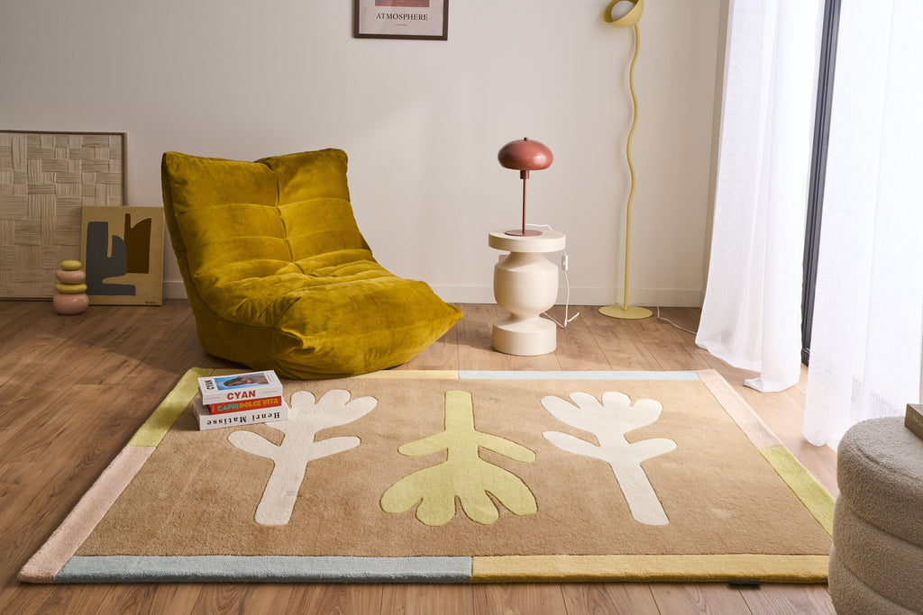 Rayon tend – Pastel wool rug with floral patterns Rayon tend