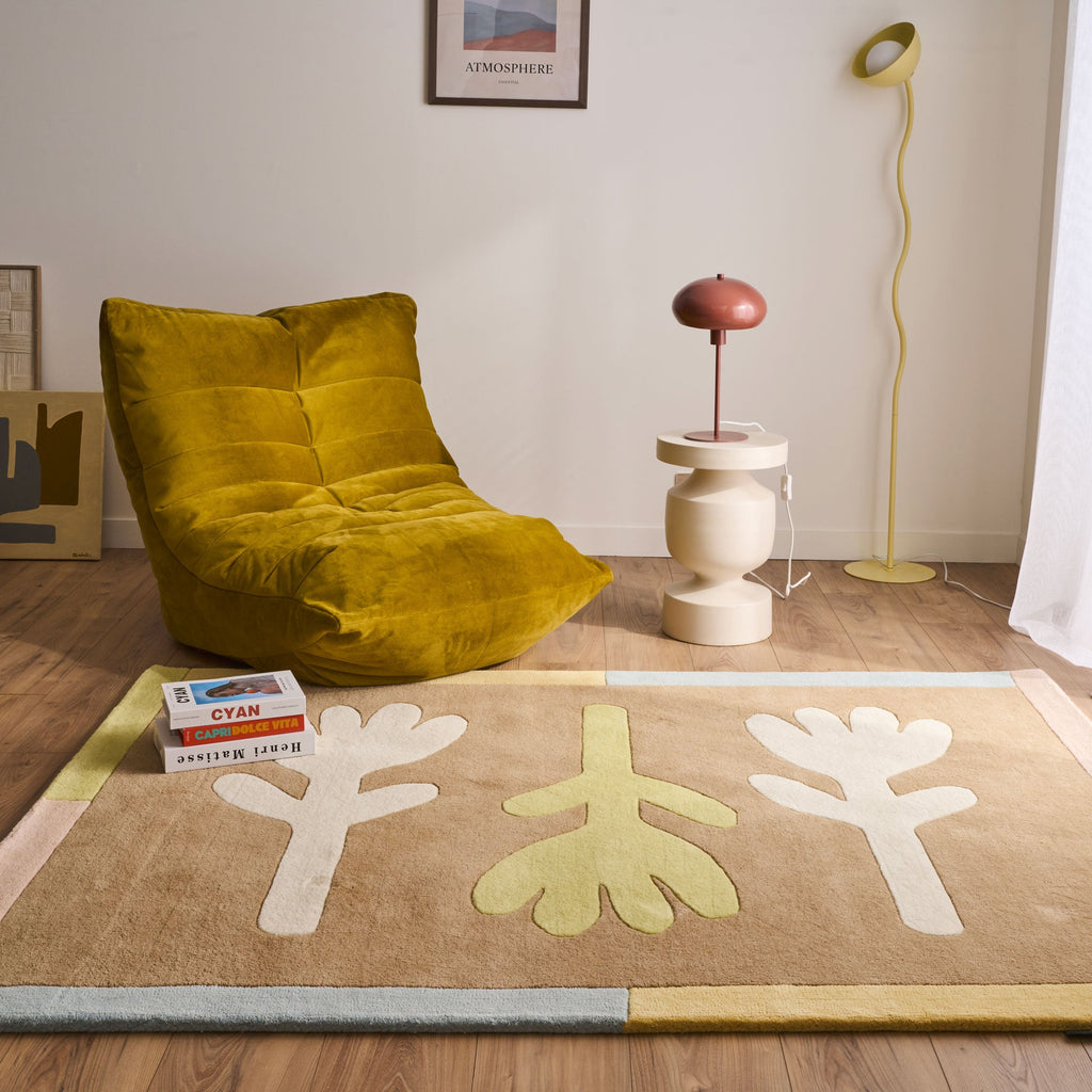 Rayon tend – Pastel wool rug with floral patterns Rayon tend