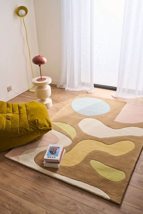 Soft Rayon – Designer wool rug in pastel colors Soft Rayon