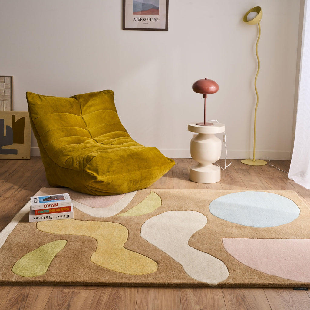 Soft Rayon – Alfombra de lana de diseño en colores pastel Soft Rayon