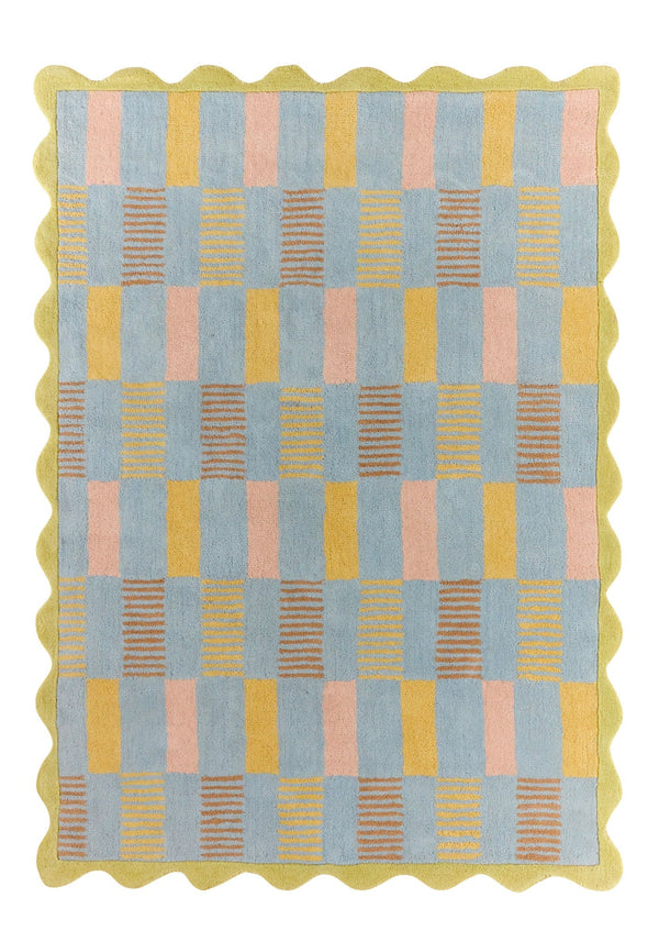 Rayon tendre – Tapis en laine coloré Rayon tendre