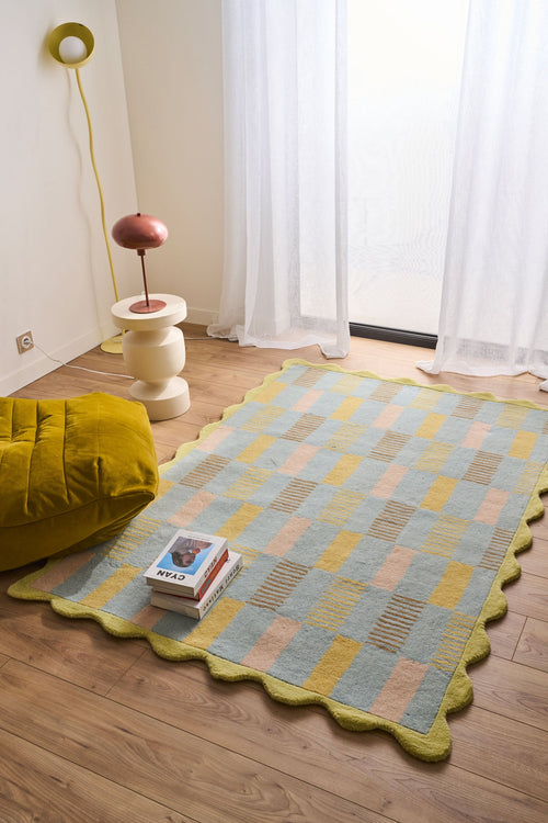 Rayon tendre – Tapis en laine coloré Rayon tendre