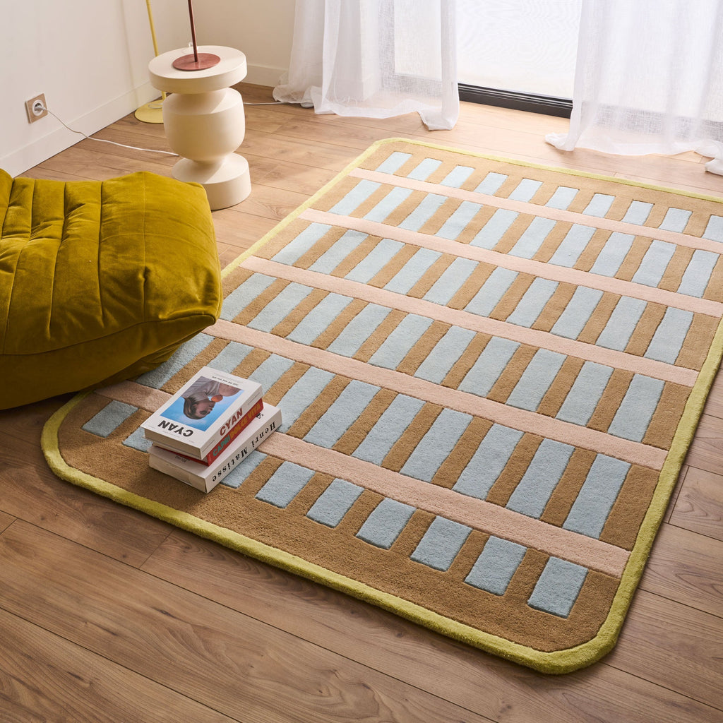 Rayon tend – Modern multi-colored wool rug Rayon tend