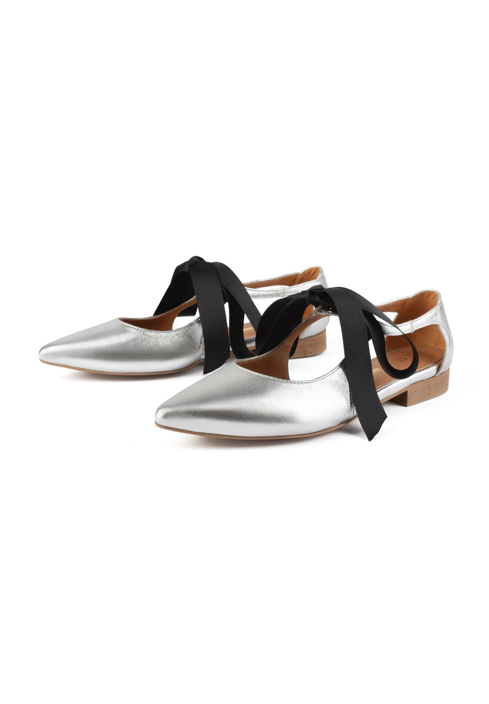 Summer Break - Silver Ballet Flats