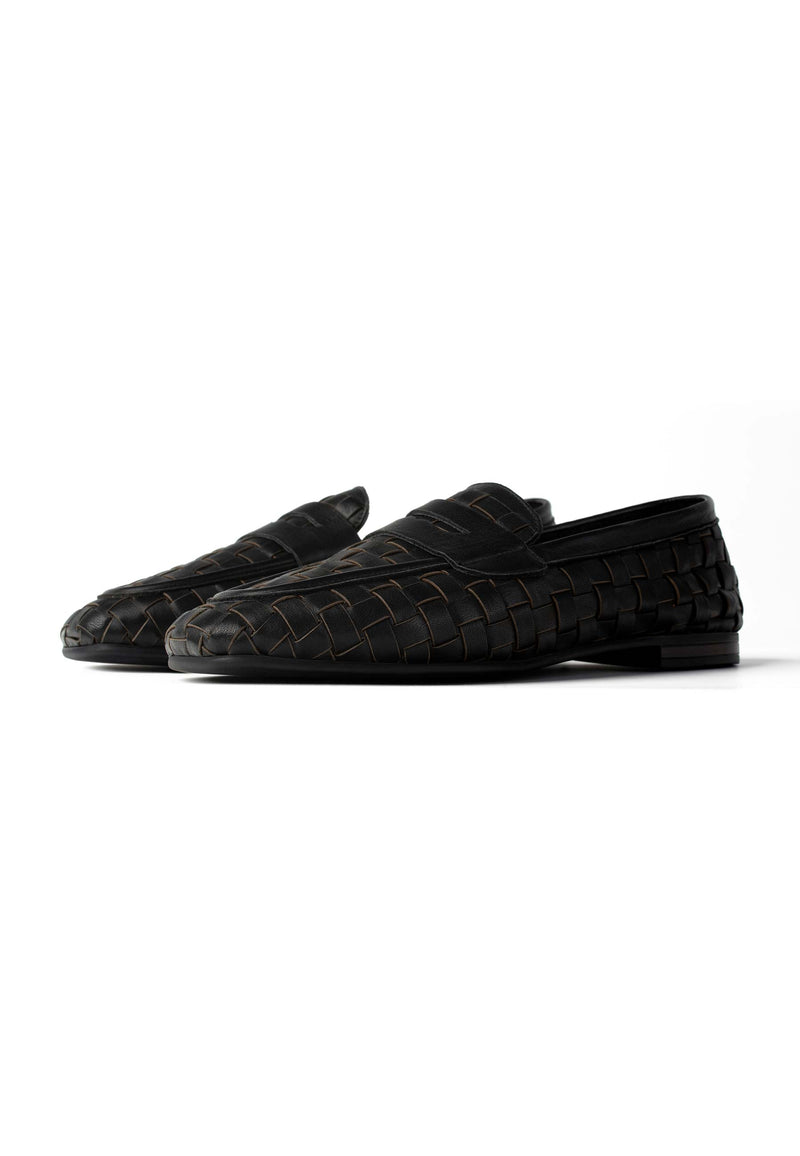 Walking Under Golden Skies Flat Shoes - Black