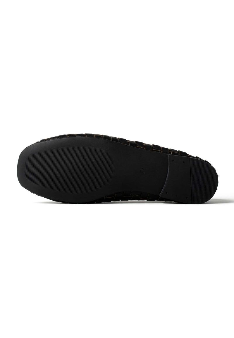 Walking Under Golden Skies Flat Shoes - Black