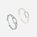 Bracelet Pack Amure X Hune - Bleu Et Beige, Beige Et Blanc