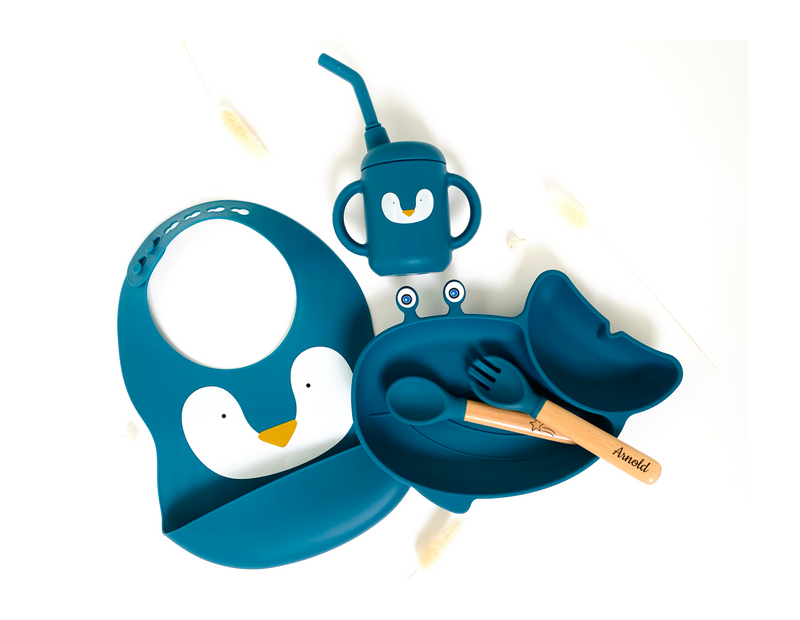 Mathéo Le Set Repas Rigolo - Baleine (Personnalisable)