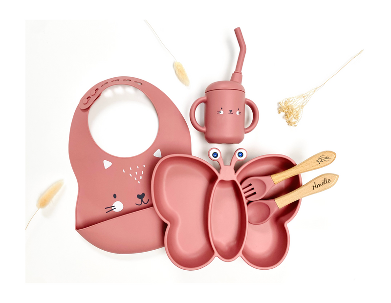 Mathéo Le Set Repas Rigolo - Papillon (Personnalisable)