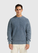 Pull Col Rond Washed - Stone Grey
