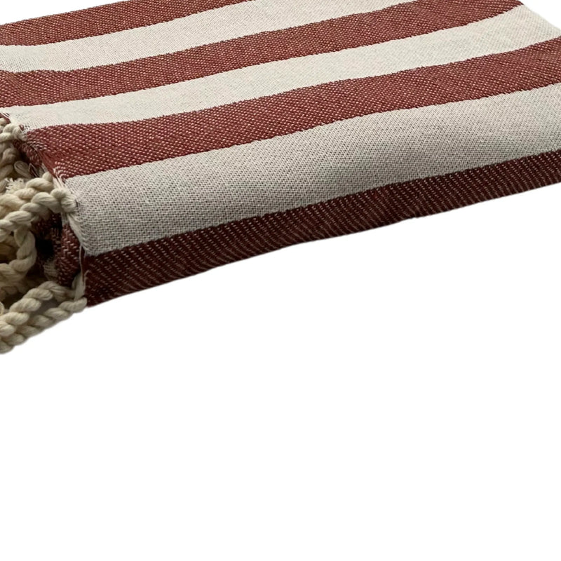 Zoom on the Fouta Positano Terracotta - BY FOUTAS