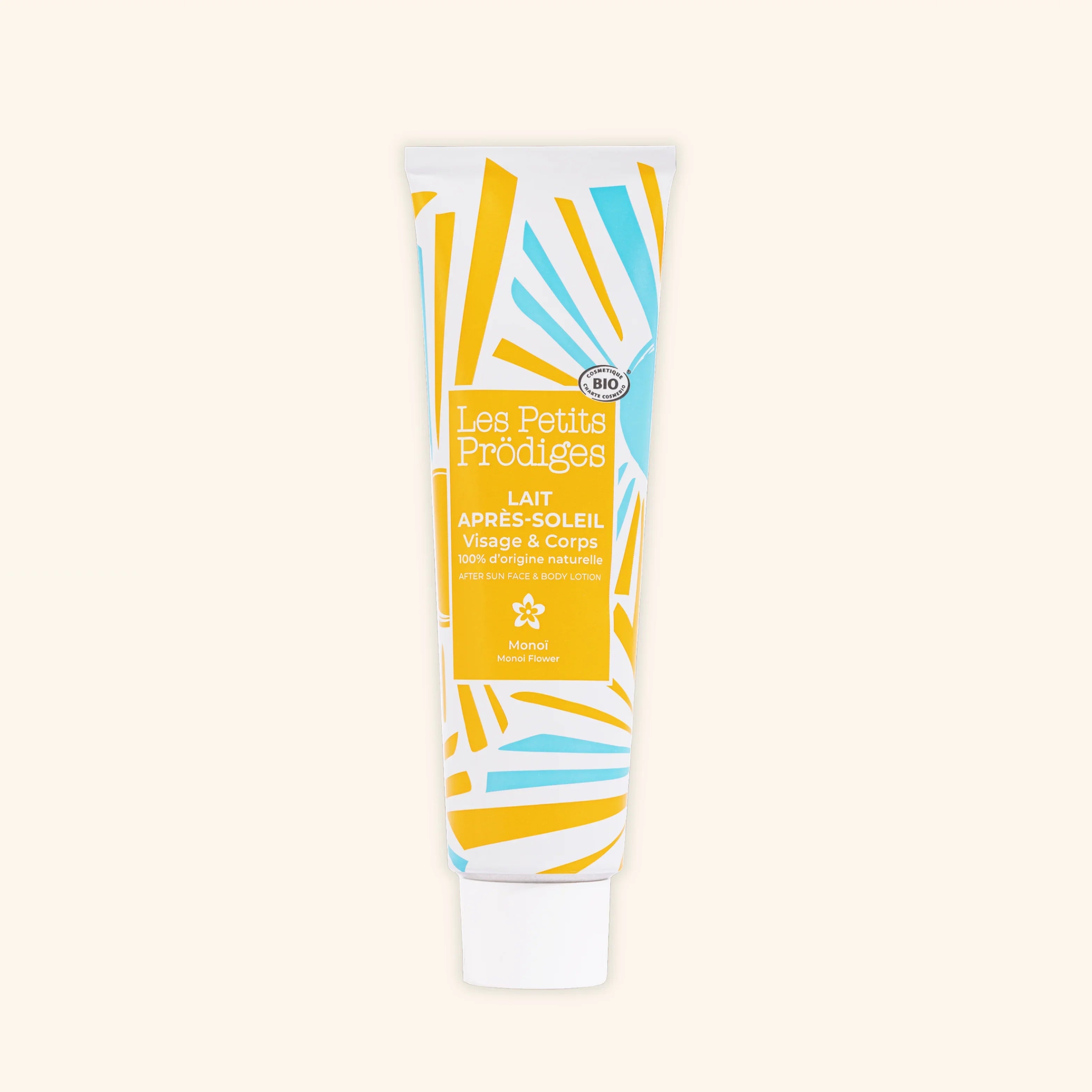 Lait après-soleil visage corps hydratant apaisant parfum monoï bio