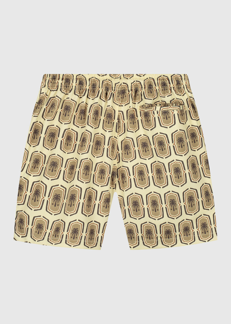Shorts de baño con insignia de palma - Arena