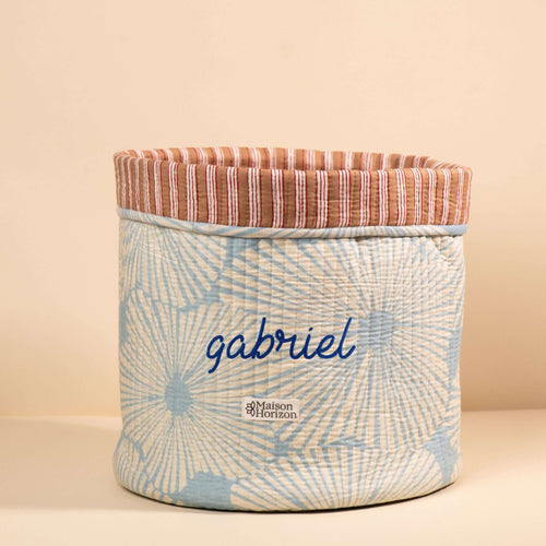 Panier de rangement décoratif Manila.PANIER005.Couleur: Bleu pastel