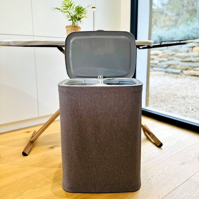 Panier À Linge Avec Couvercle Sven - 50L - Gris