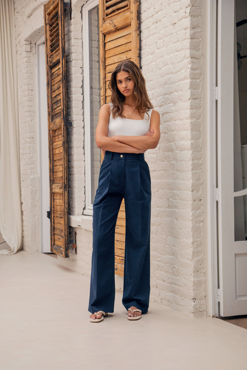 Pantalon Le Tiago - Bleu Marine - Femme