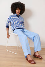 Pantalon léger collection été femme bas à taille haute avec poches italiennes Garance Paris