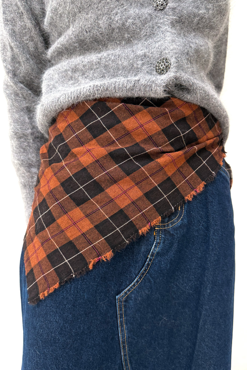 Foulard Madras Marron