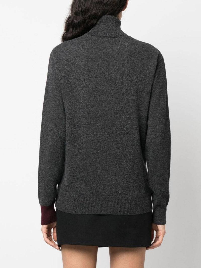 Patou - Pull Col Roulé Graphite - Femme
