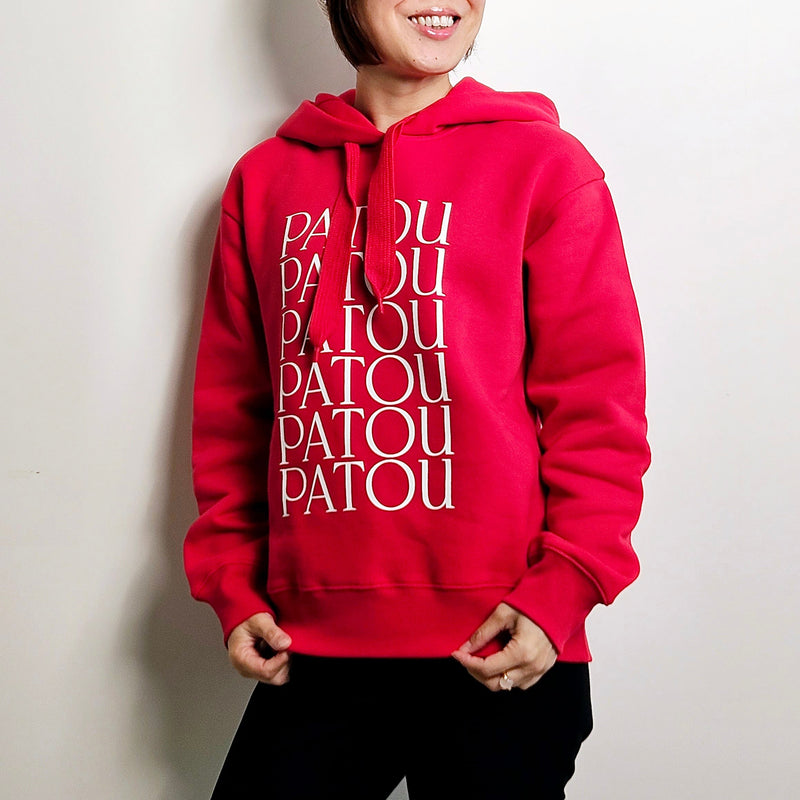 Patou - Sweatshirt Hoodie Patou Rouge Blanc - Femme