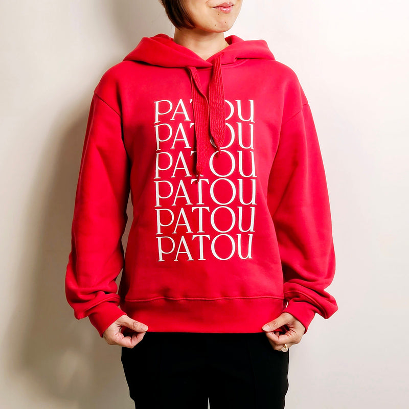 Patou - Sweatshirt Hoodie Patou Rouge Blanc - Femme
