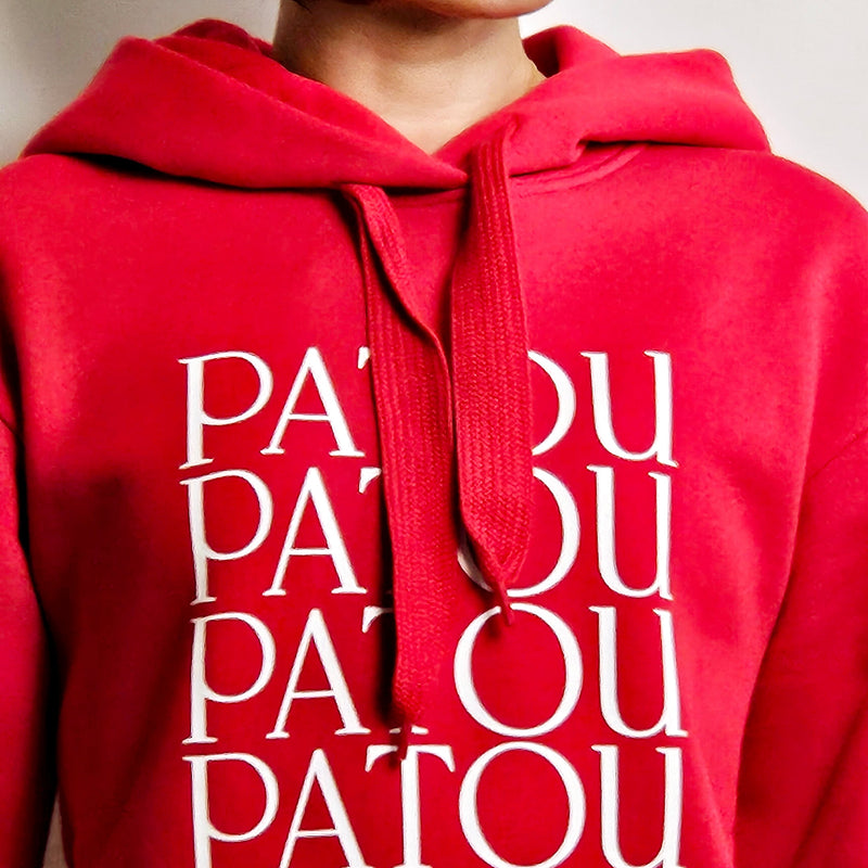 Patou - Sweatshirt Hoodie Patou Rouge Blanc - Femme