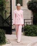 Fashionable cotton velvet suit jacket - pink